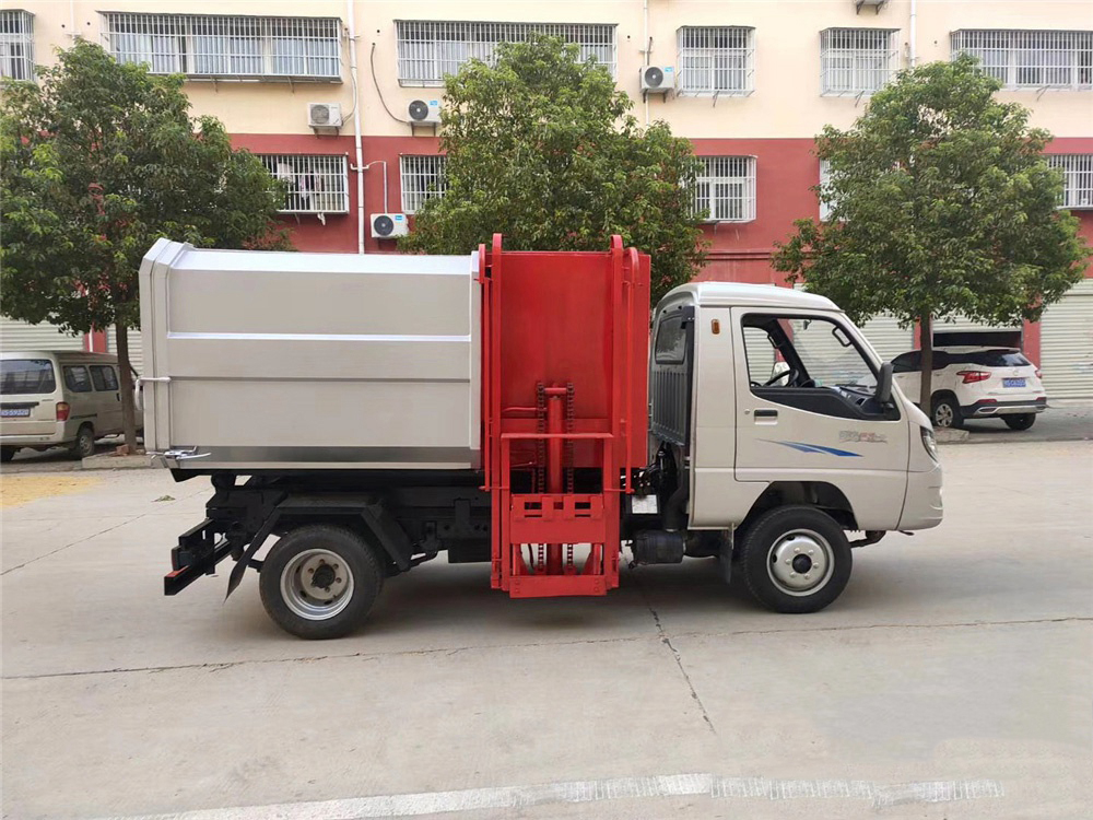 國六3方 藍牌唐駿歐鈴 掛桶垃圾車